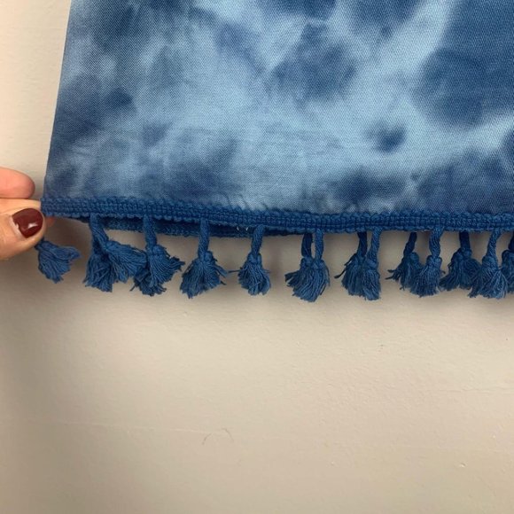 INA Blue Tie‎ Dye Dress with Fringe Tassels Sz M - Picture 3 of 10